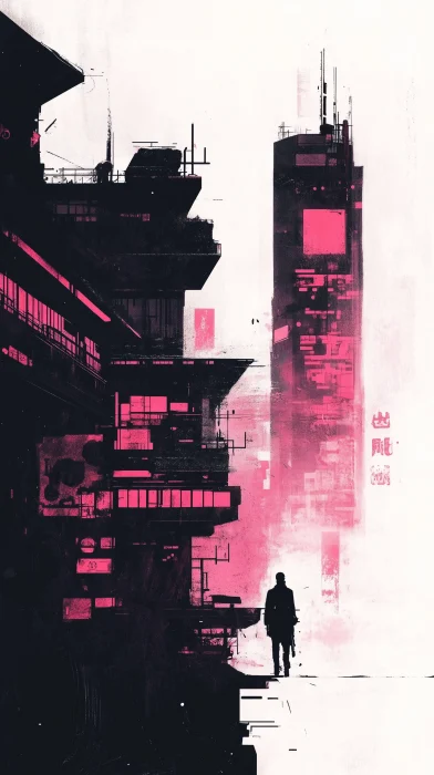 Minimalist Cyberpunk Poster