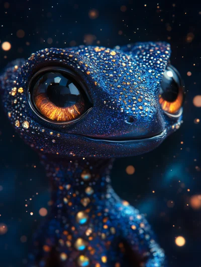 Cute Alien Lizard in Space