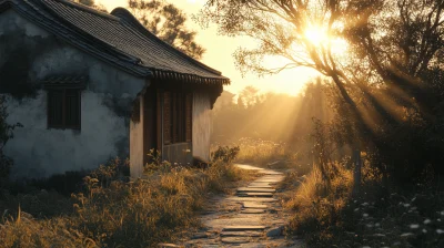 Country House at Sunset