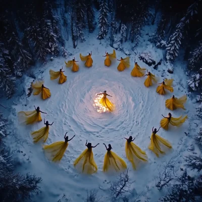 Dancing in Yellow Gowns