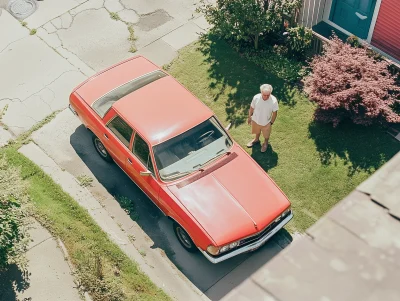 Man Behind the Car