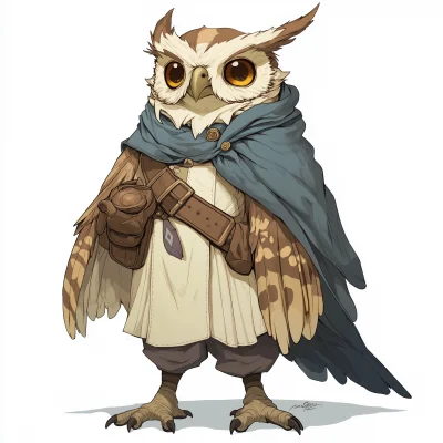 Owl Cleric Character Design