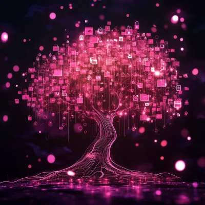 Digital Pink Tree