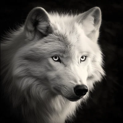 Breathtaking White Wolf