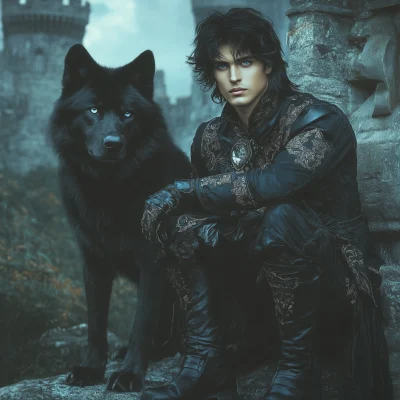 Young Prince and His Wolf