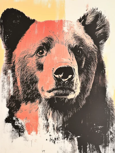 Aged Bear Painting