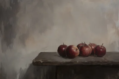 Muted Apple Still Life