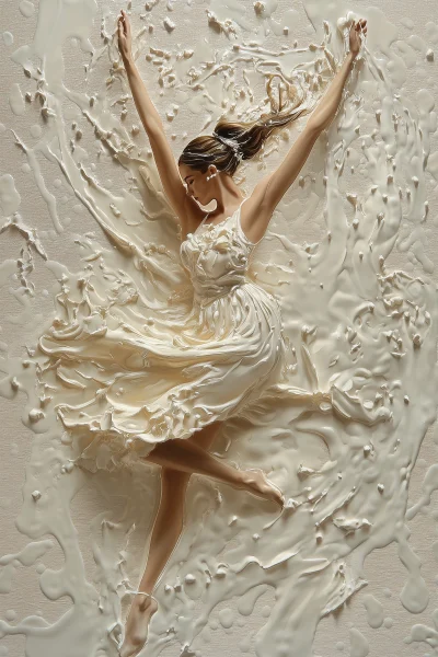 Elegant Ballet Water Splash Design