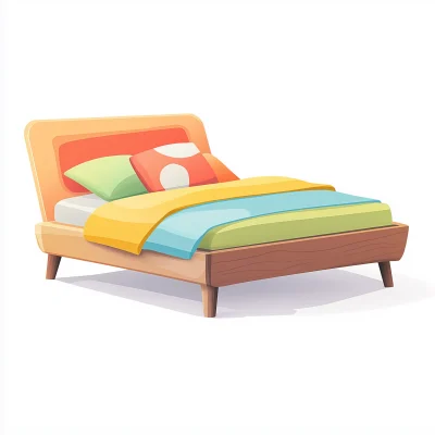 Modern Bed Illustration