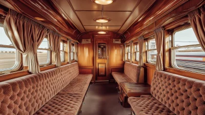 Retro Vintage Train Interior