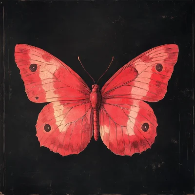 Red Butterfly Illustration