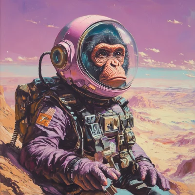 Chimp in Space Suit