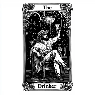 The Drinker Tarot Card