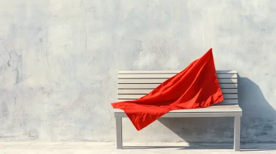 Folded Flag on Bench