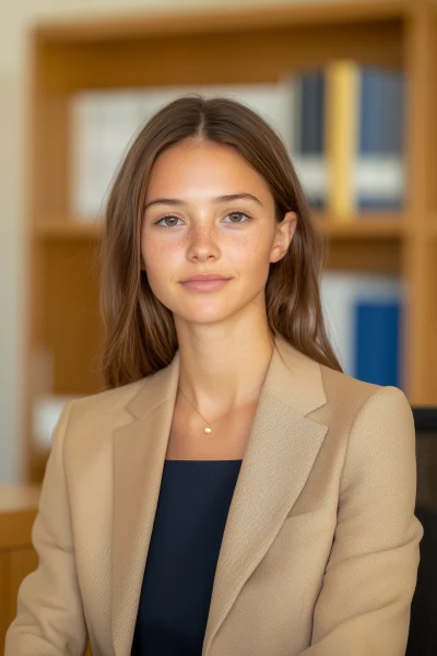 Confident Business Woman at Desk