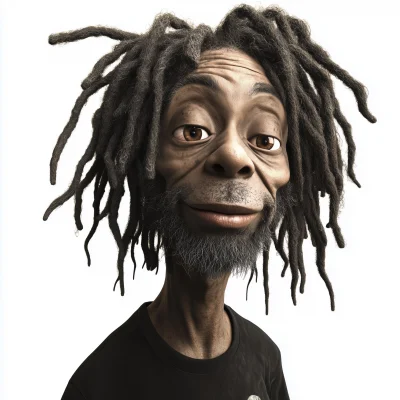 Funny Rastafari Character