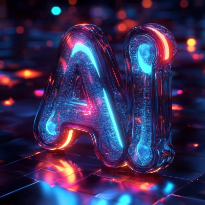 3D Glass AI Logo