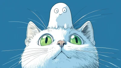 Funny Cat and Ghost