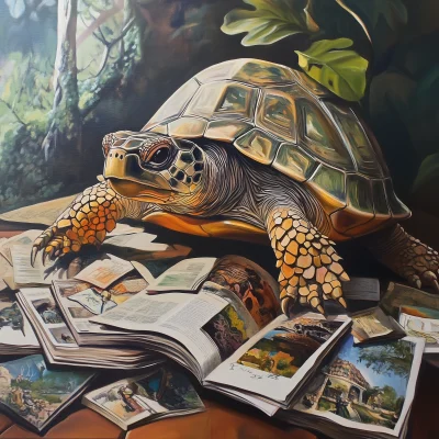 Turtle Back Taro Puzzle Painting