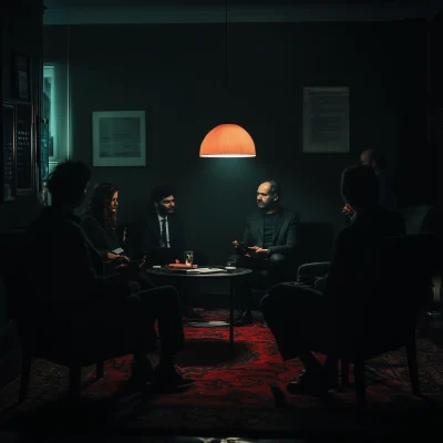 Financial Discussion in a Dark Room