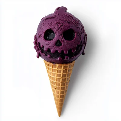 Acai Jack O Lantern Ice Cream Cone