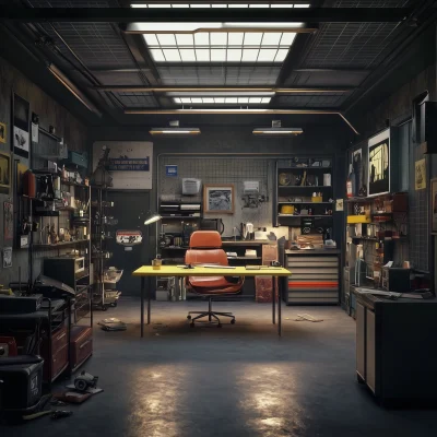 Office in a Garage