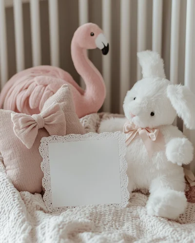 White Crib Delicate Arrangement