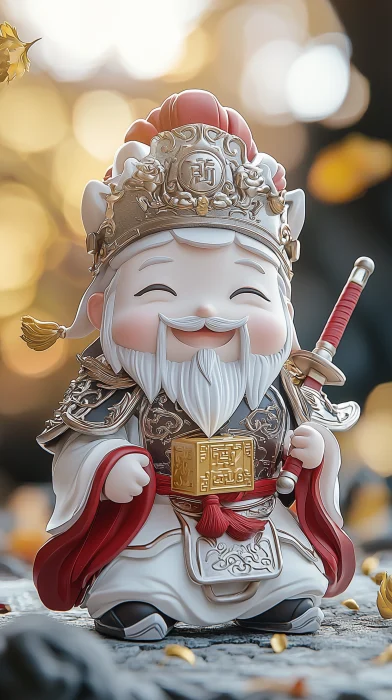 Chinese God of Wealth Illustration