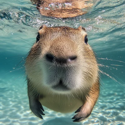 Capybara Underwater