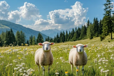 Two Sheeps in a Meadow