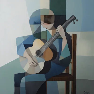 Abstract Lute Player