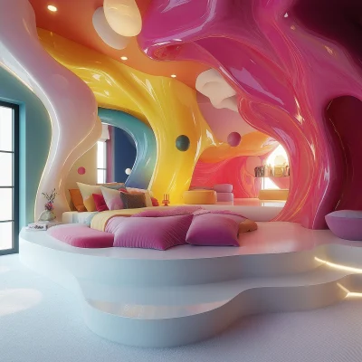 Colorful Teenage Bedroom