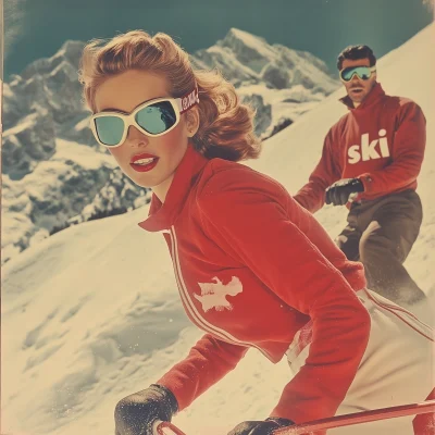 Retro Skiing Adventure