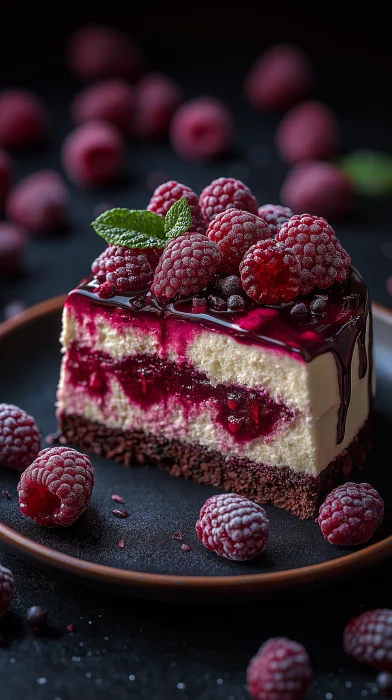 White Chocolate Raspberry Cheesecake