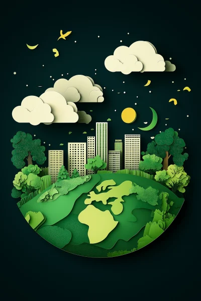 Eco-Friendly Earth Illustration