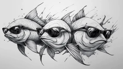 Cool Fish in Sunglasses