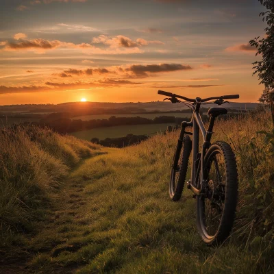 Mountain Bike at Sunset