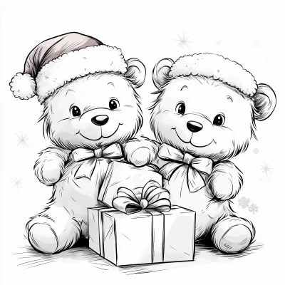 Happy Teddy Bears with Gift Box