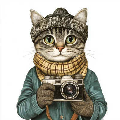 Vintage Cat Photographer