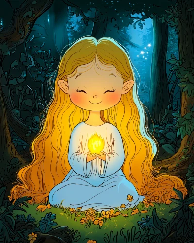 Glowing Galadriel in Lothlórien