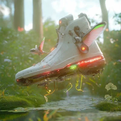 Surreal Hummingbird Bionic Shoe