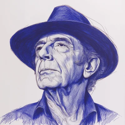 Portrait of Leonard Cohen