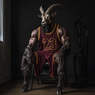 Muscle Goat in Gym