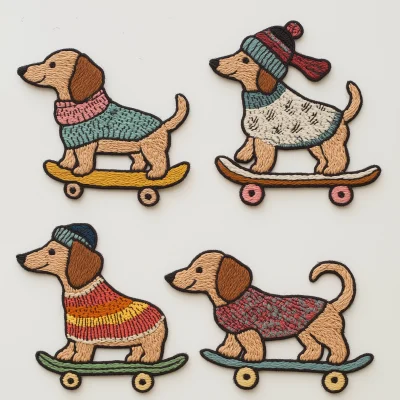 Embroidered Dachshund Patches