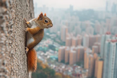 Squirrel on a Ledge