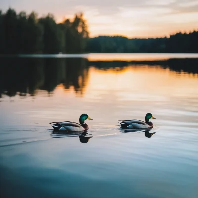 Ducks on a Lake