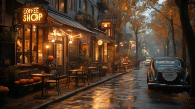 Cozy Autumn Coffee Shop