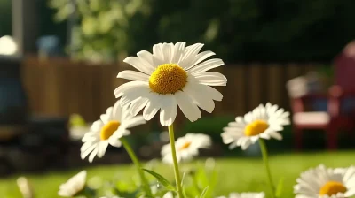 Blooming Giant Daisies