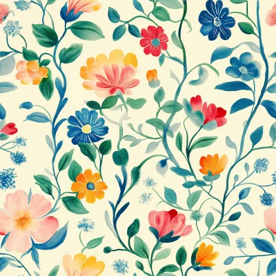 Watercolour Floral Design Pattern