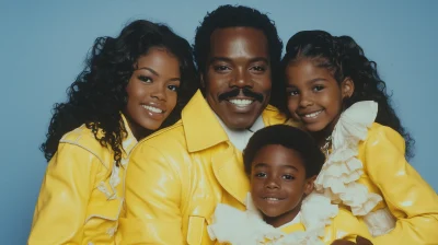 Family Portrait in 1980s Style